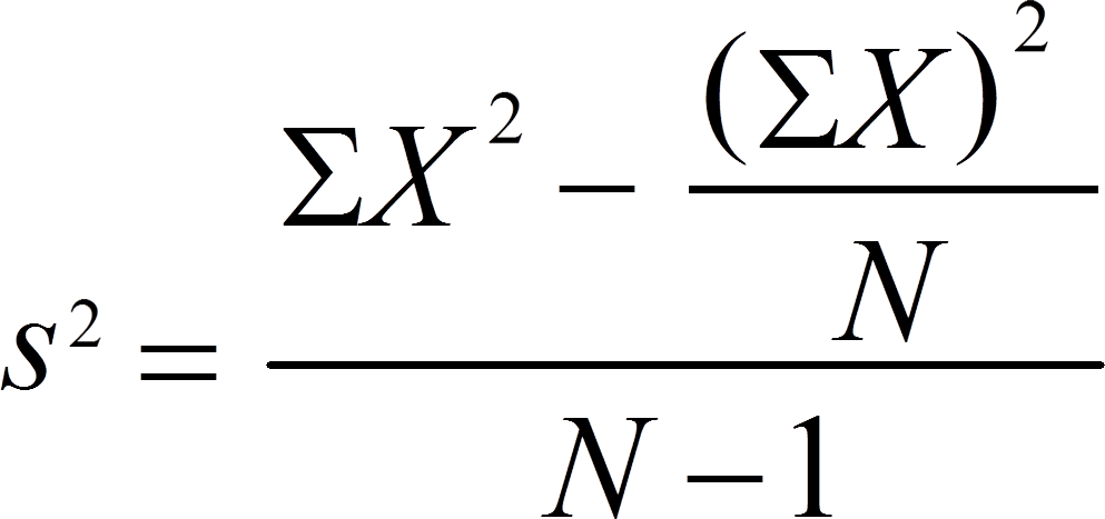 How is simple variance calculated?