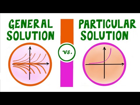 Differential Equations: General Solutions vs. Particular Solutions