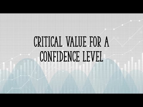 How to find a critical value for a confidence level