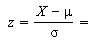 z score formula