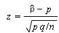 test value with a proportion