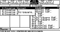 normal distribution ti 89