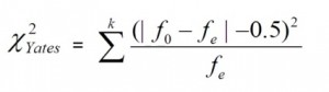 The Yates Correction formula.