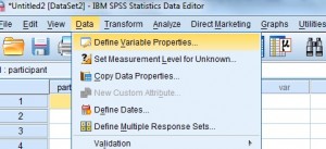 how to define variables in spss