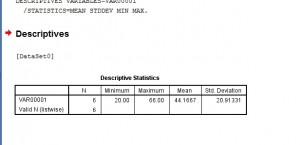 summary statistics