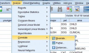 correlation coefficient spss