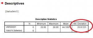 spss standard deviation