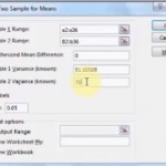 two sample z test excel