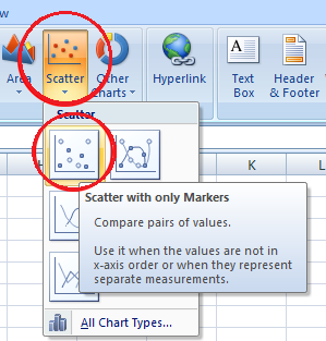 excel linear regression with select points