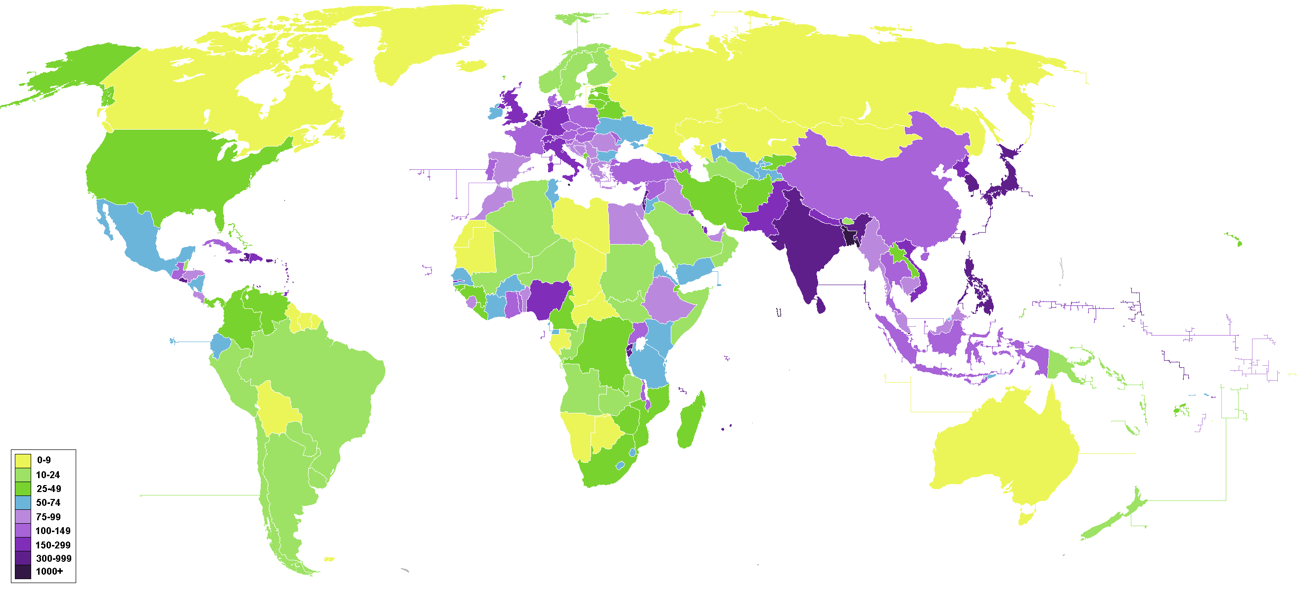 Плотно заселенные территории