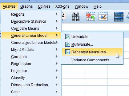 repeated anova analyzing