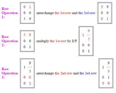 Reduced Echelon Form Matrix