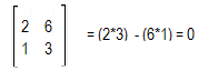 determinant of a 2x2 matrix