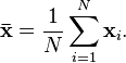 sample mean formula