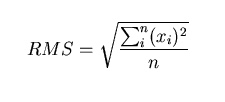 Quadratic Mean / Root Mean Square - RMS formula