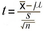 One Sample T Statistic