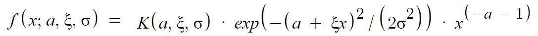 Robert’s generalized inverse normal distribution formula