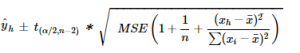 How to Find a Prediction Interval formula