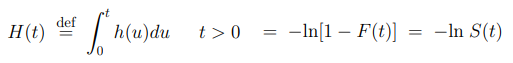 cumulative hazard function formula