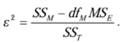 Epsilon Squared Formula