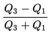 The quartile coefficient of dispersion) is a measure of the spread of a data set