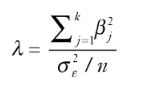 Non Centrality Parameter - formula