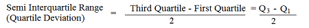 semi interquartile range