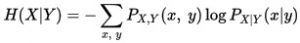 Uncertainty Coefficient - relative entropy of X given Y, H(X|Y) calculation