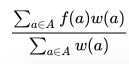 weighted mean