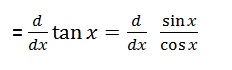 proof of derivative of tan x