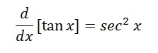 derivative of tan x