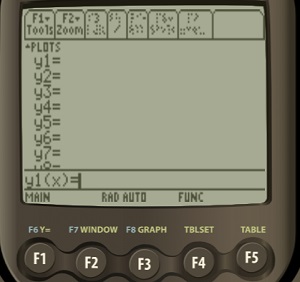 evaluating a function on the TI-89