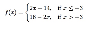 piecewise function equation