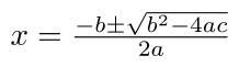 quadratic formula
