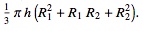 Volume of Conical Frustum