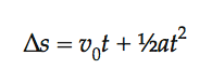 equation for displacement