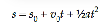 displacement function second equation of motion