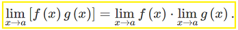 limit Product of Two or More Functions