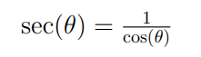 secant function formula