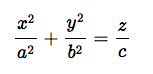 Elliptic Paraboloid Equation