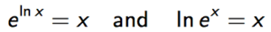 natural exponential function and inverse