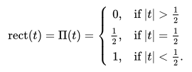 special case of boxcar function