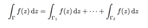 contour integral defined piecewise