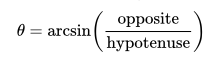 arcsin ratio