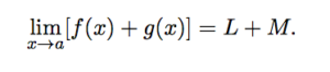 Limit of Sum & Difference : Sum Law