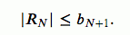 alternating series remainder