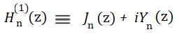 hankel function of the first kind