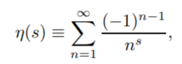 Dirichlet eta function