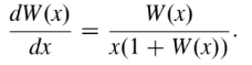 first order lambert w function