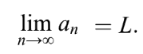 limit of an infinite sequence